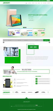 深圳市愛立順平板電腦英文外貿營銷型網站建設案例 深度網